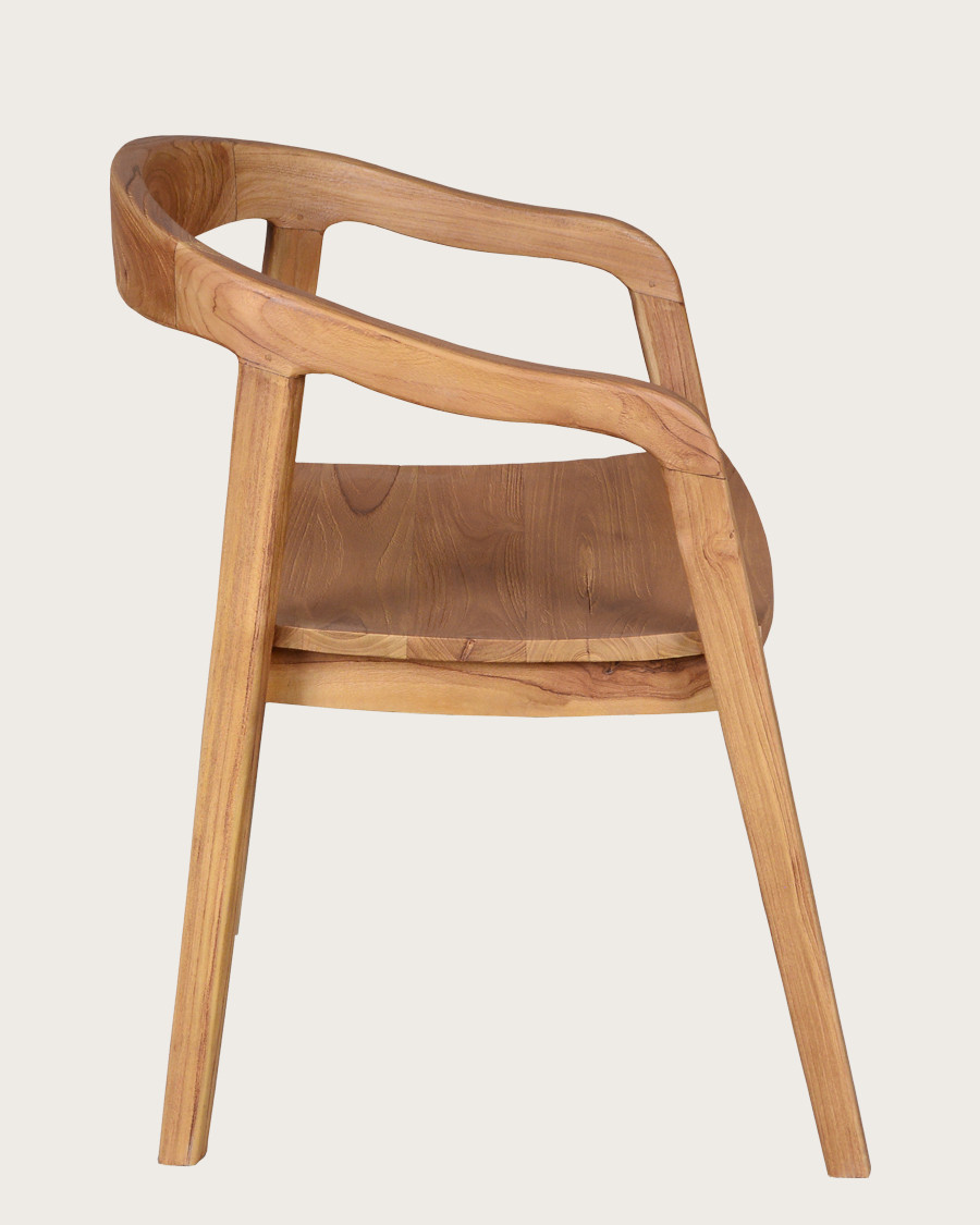 Charline - Lot de 2 chaises Charline en teck massif