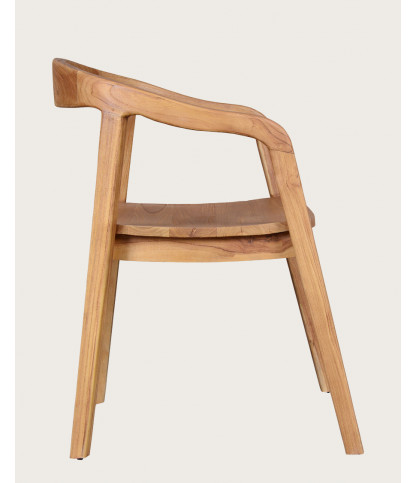 Charline - Lot de 2 chaises Charline en teck massif