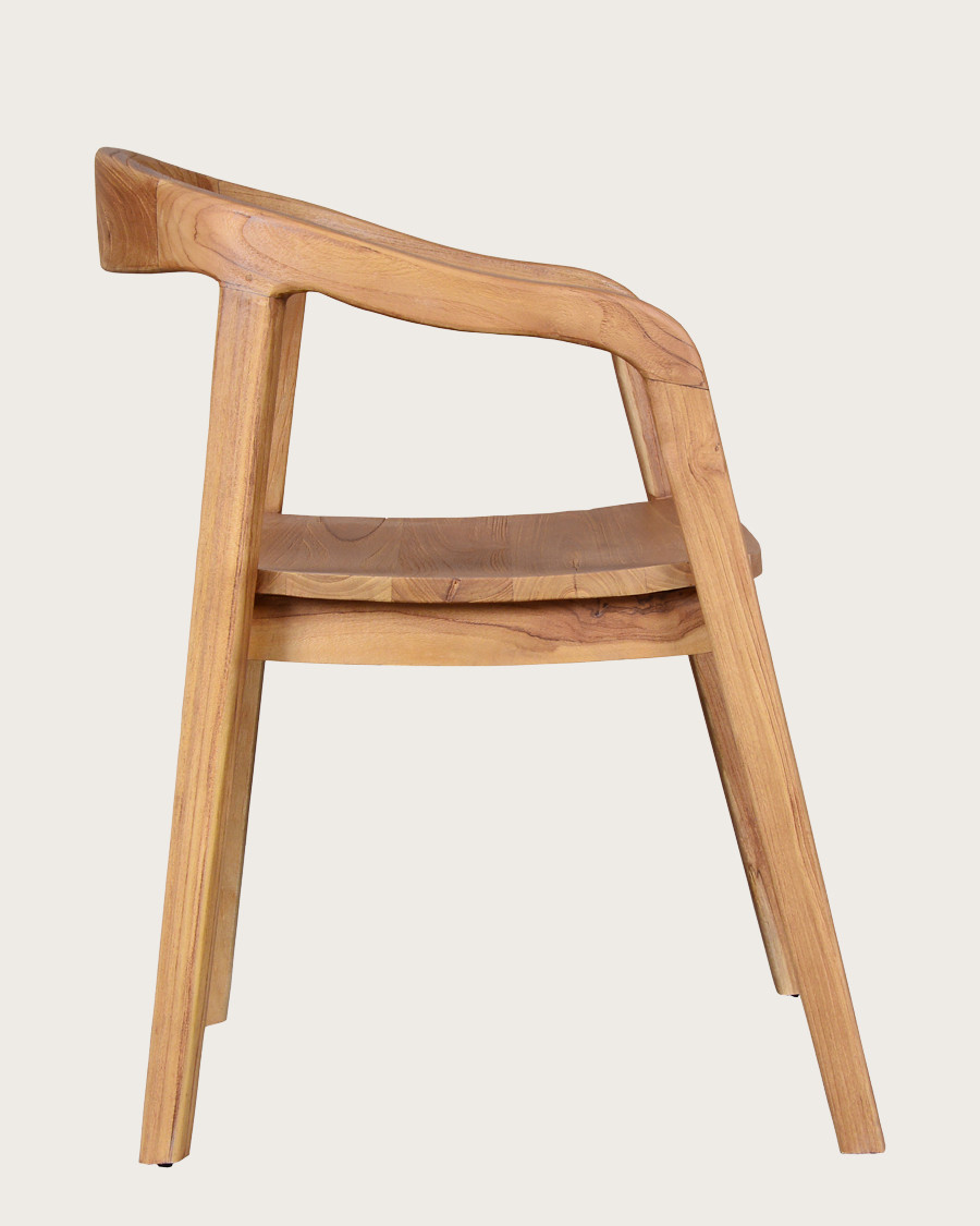 Charline - Lot de 2 chaises Charline en teck massif