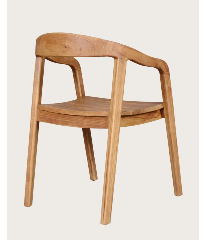 Charline - Lot de 2 chaises Charline en teck massif