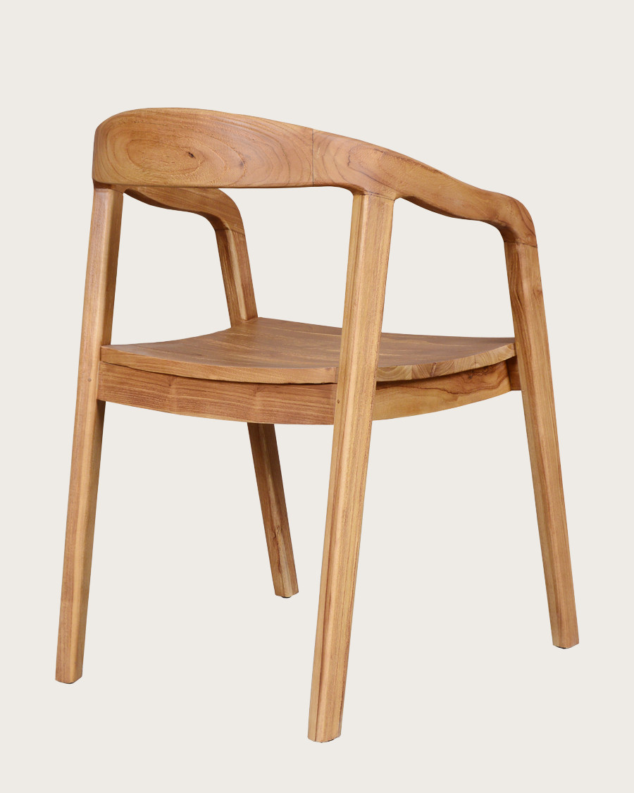 Charline - Lot de 2 chaises Charline en teck massif