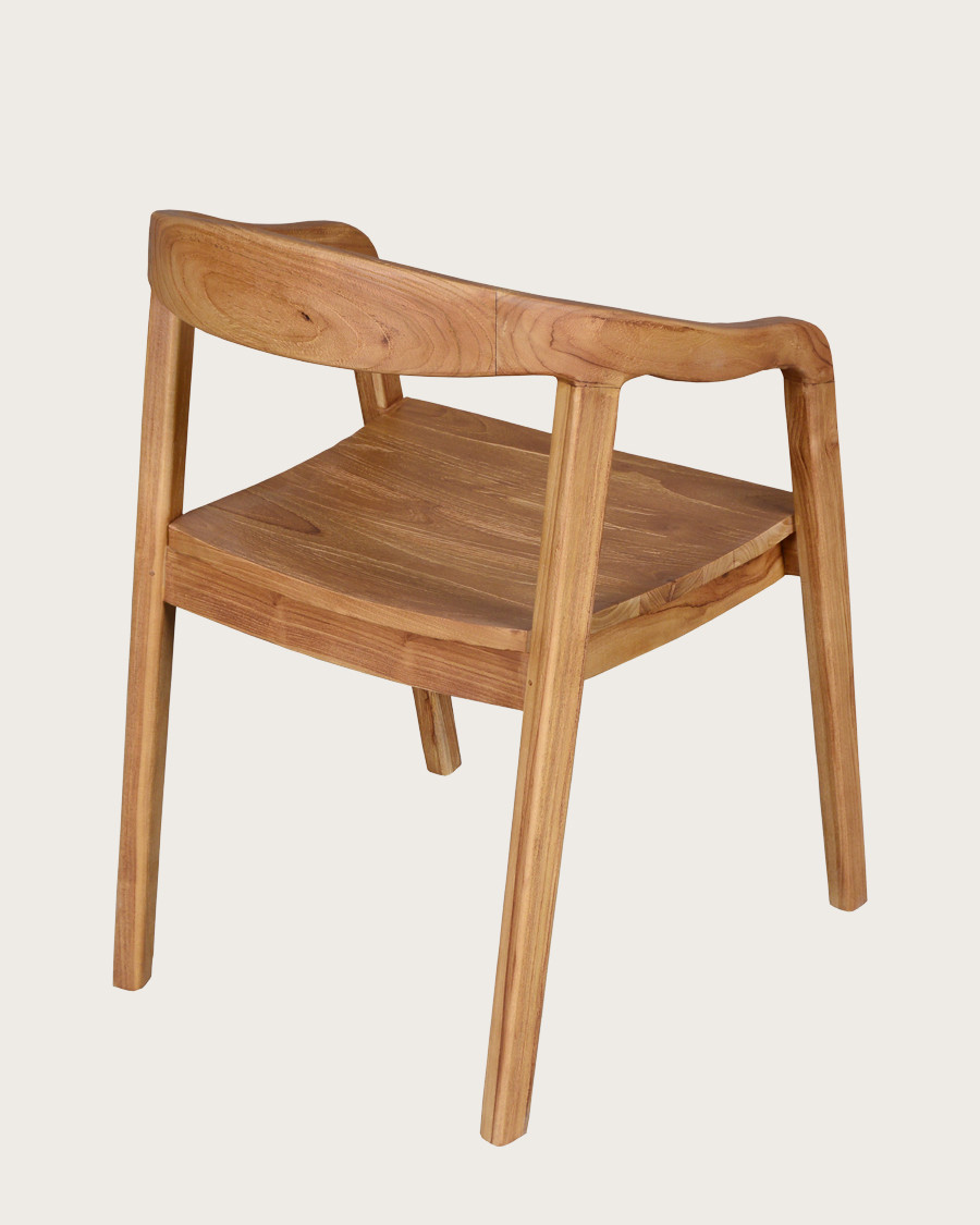 Charline - Lot de 2 chaises Charline en teck massif