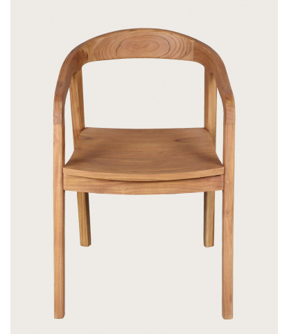 Charline - Lot de 2 chaises Charline en teck massif