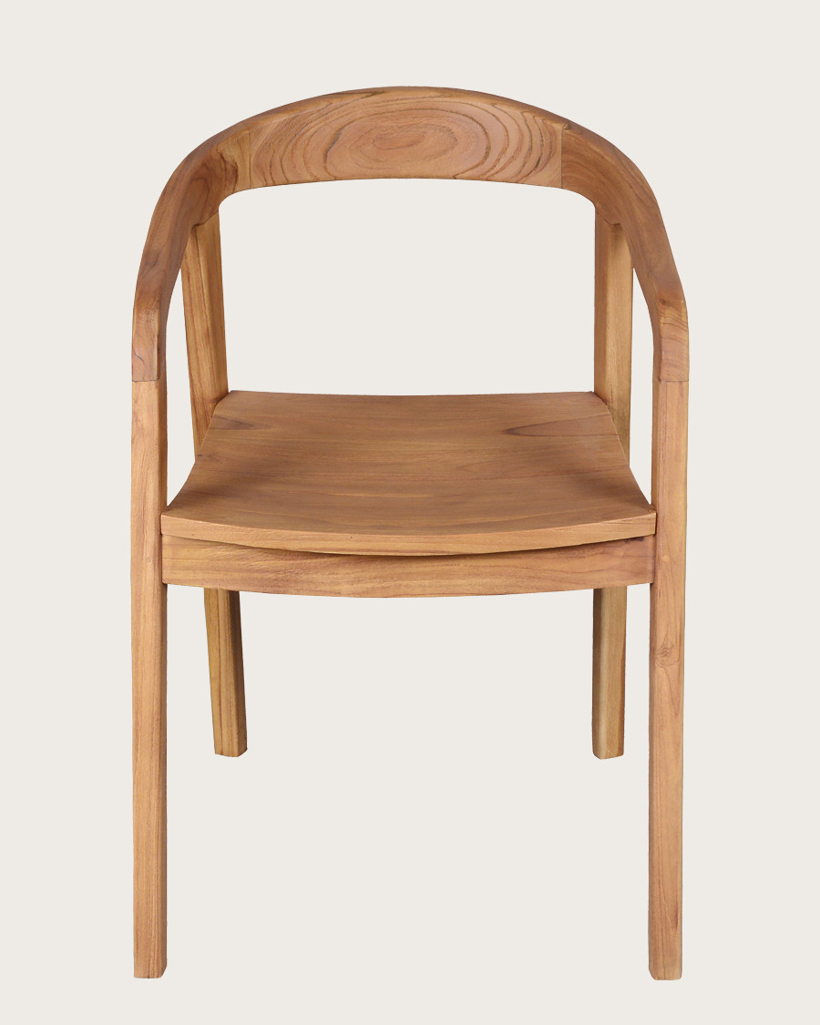 Charline - Lot de 2 chaises Charline en teck massif