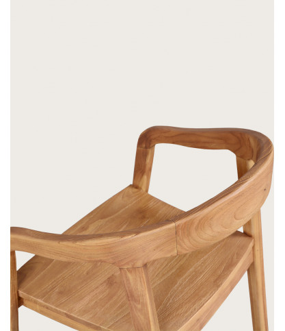 Charline - Lot de 2 chaises Charline en teck massif