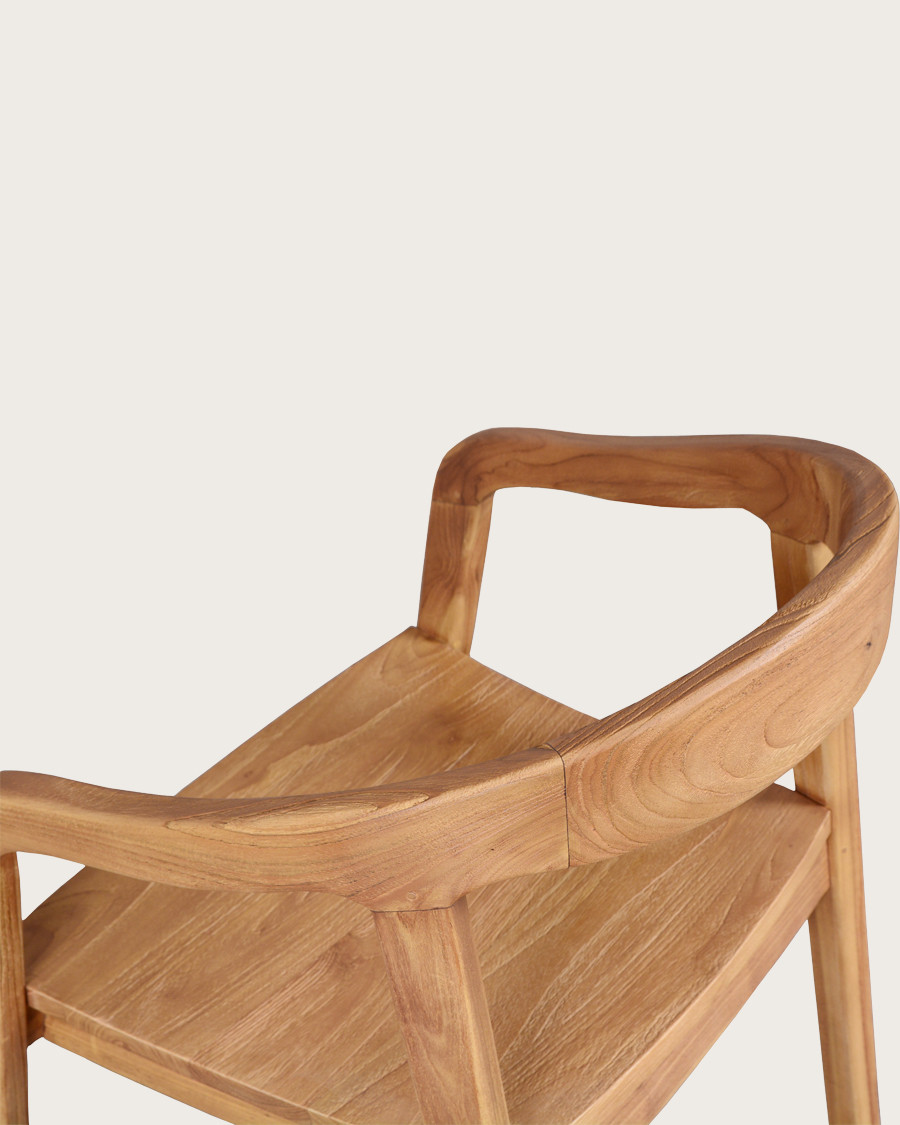 Charline - Lot de 2 chaises Charline en teck massif