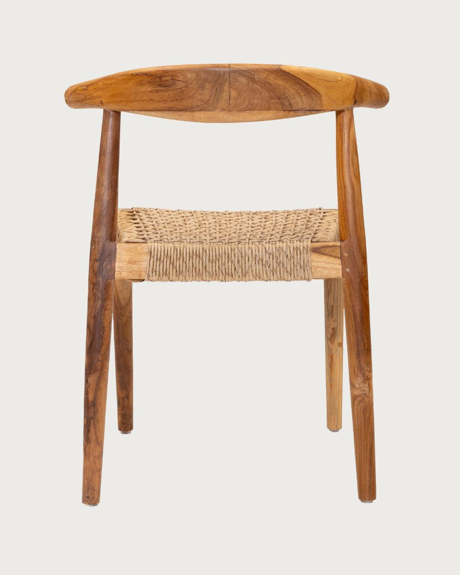 Soa - Lot de 2 chaises Soa en teck massif et corde synthétique