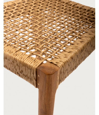 Soa - Lot de 2 chaises Soa en teck massif et corde synthétique