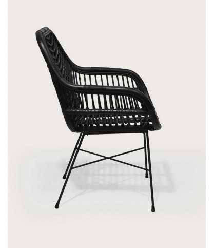 Myko - Set of 2 Myko chairs in black rattan