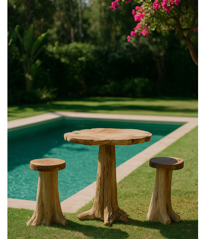 Forest - Mesa de bar de madera maciza