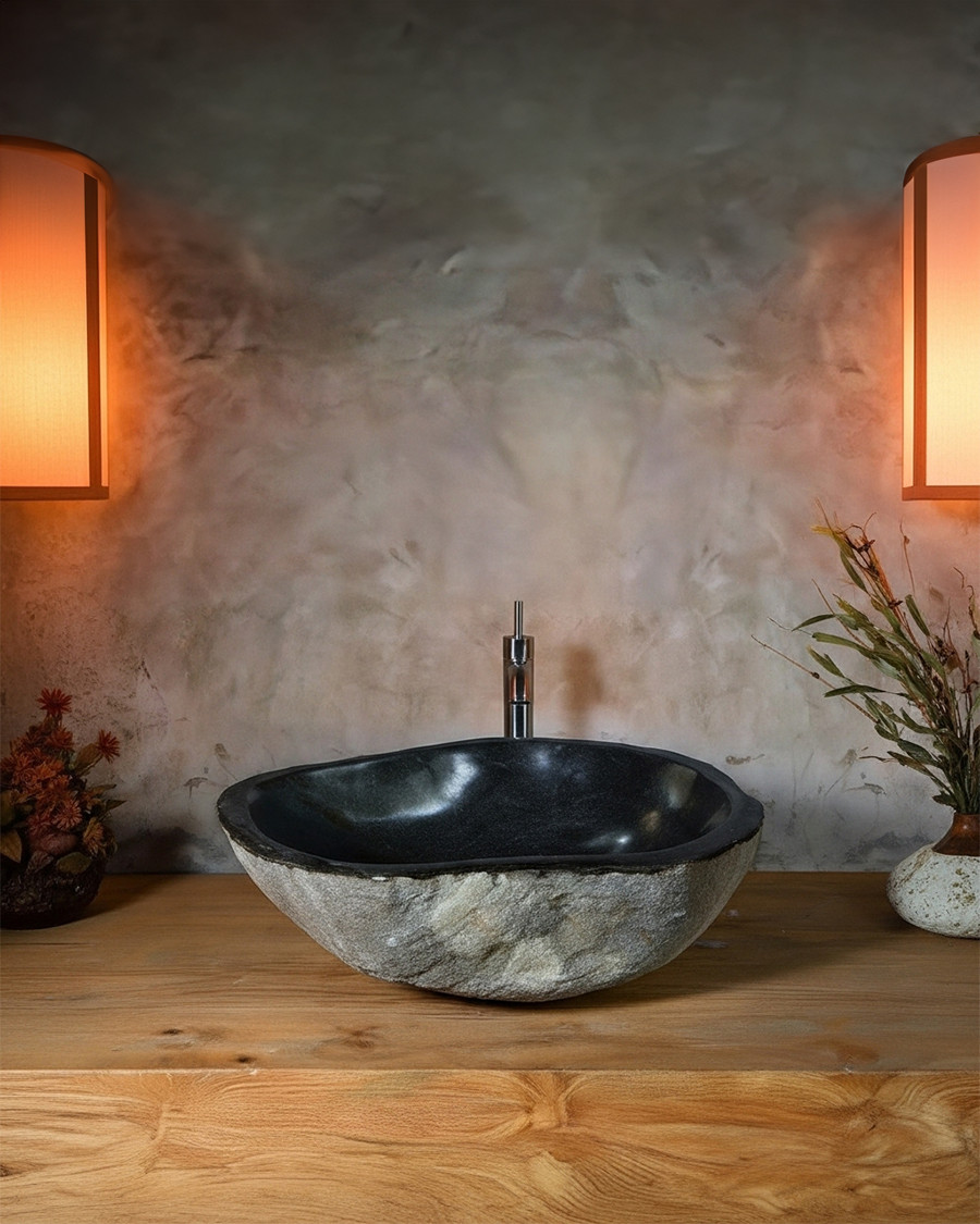 Eram - Black river stone basin