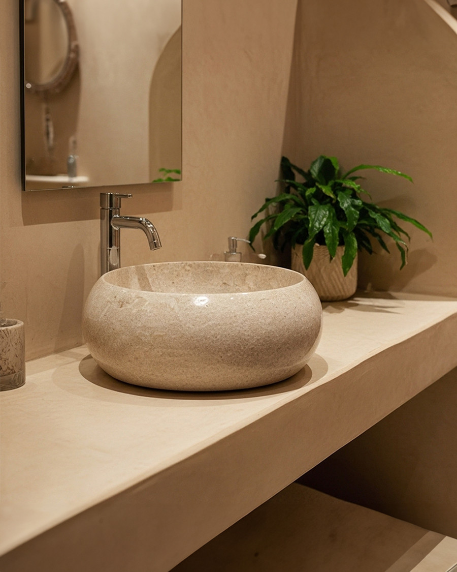 Riana - Vasque marbre beige...