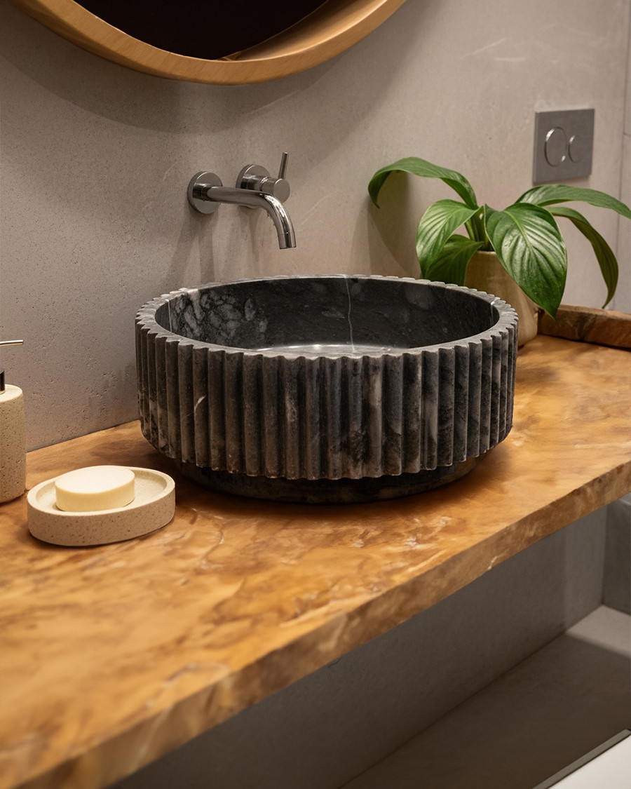Nuit - Black marble basin