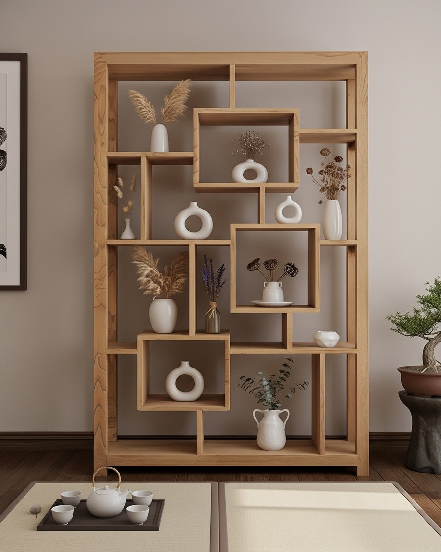 Maze - Étagère en bois...