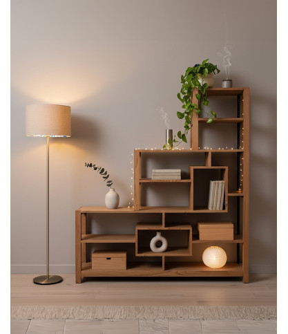 Aiko - Étagère en bois de teck escalier