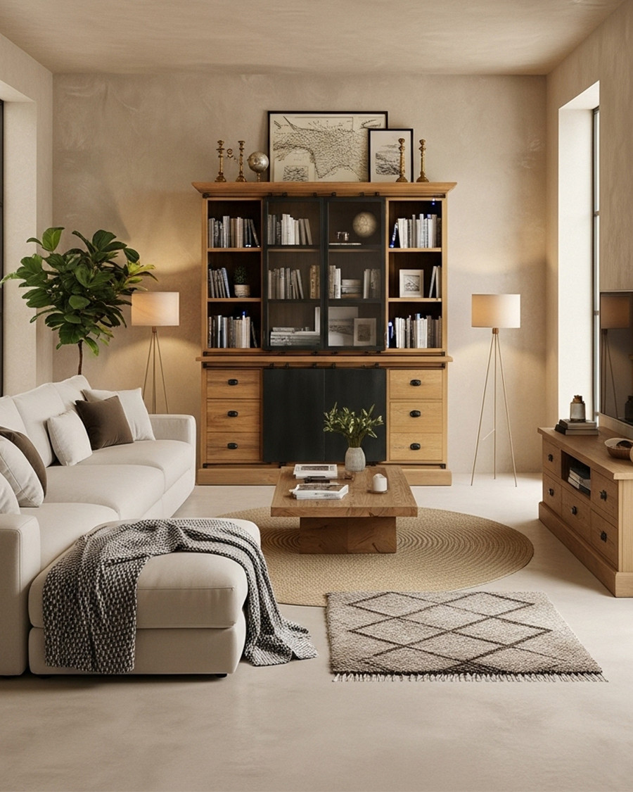Industryal - Solid teak and...