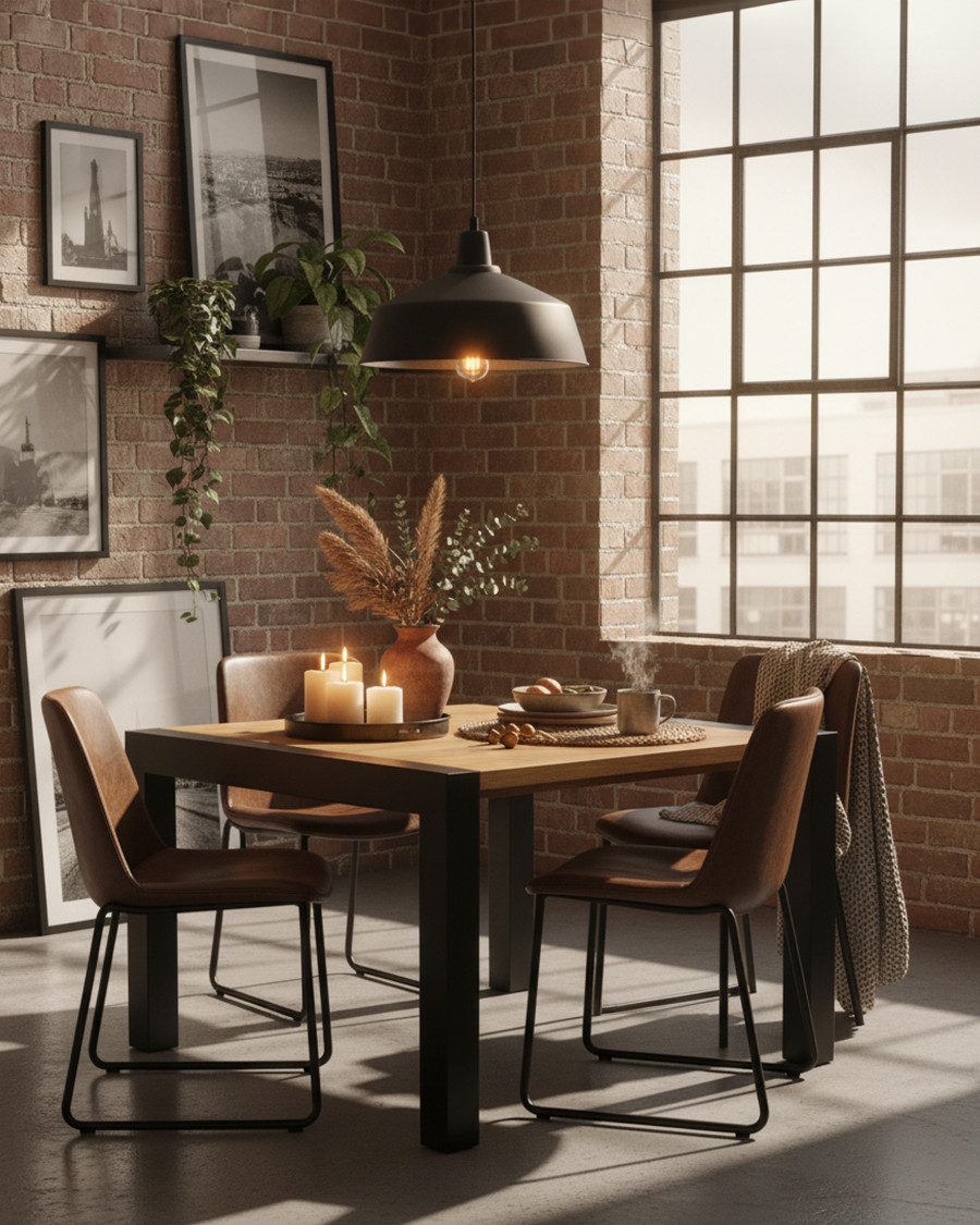 Arche - Tavolo da pranzo quadrato in teak massello e metallo L130 cm 8 persone