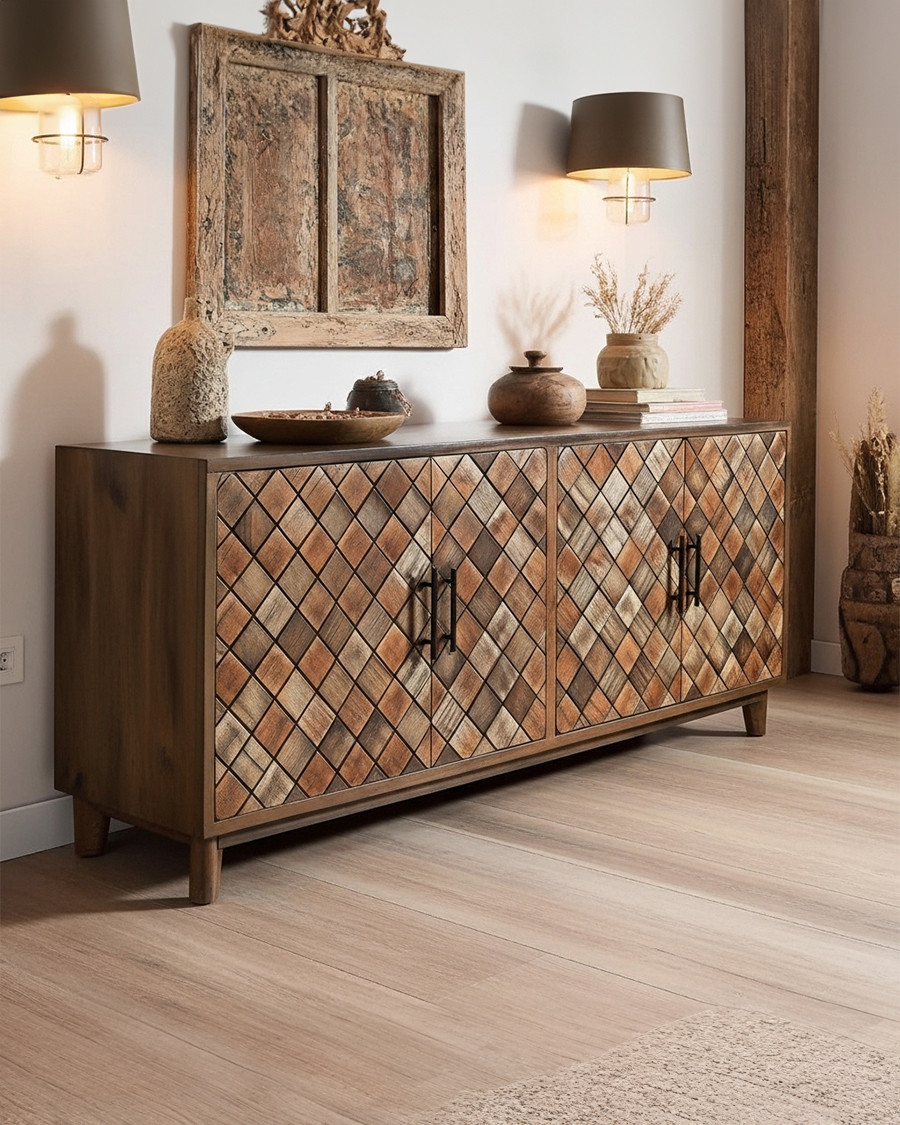 Argylle - Solid wood low...