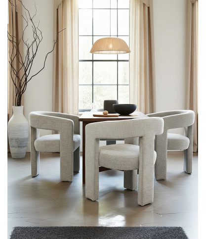 Lagoon - Designer loungestoel van grijze stof