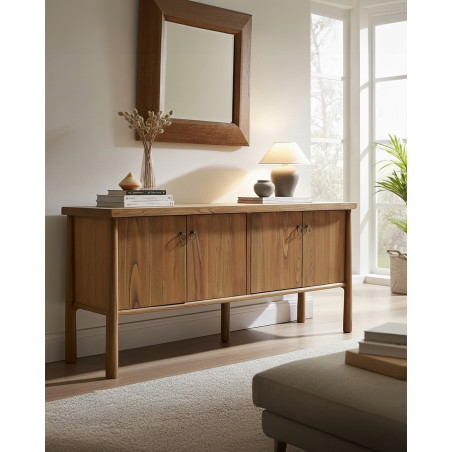 Yara - Buffet en bois massif de teck 170 cm