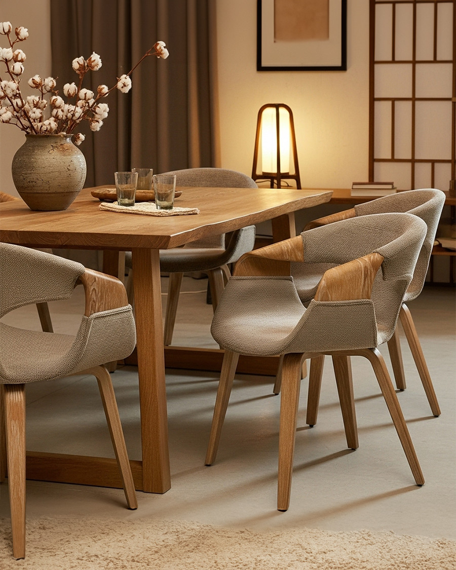 Gazy - Taupe fabric and...