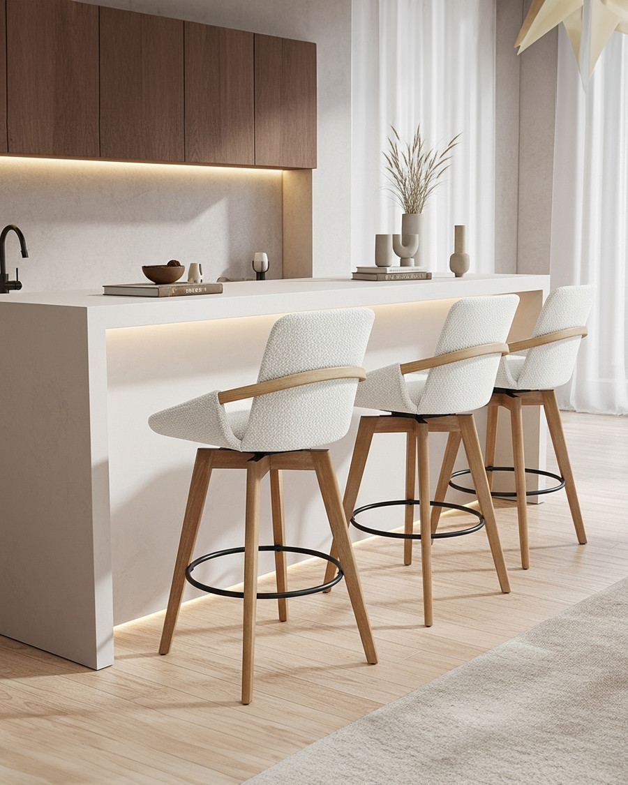 copy of Chacha - Lot de 2 chaise en tissu et pieds métal