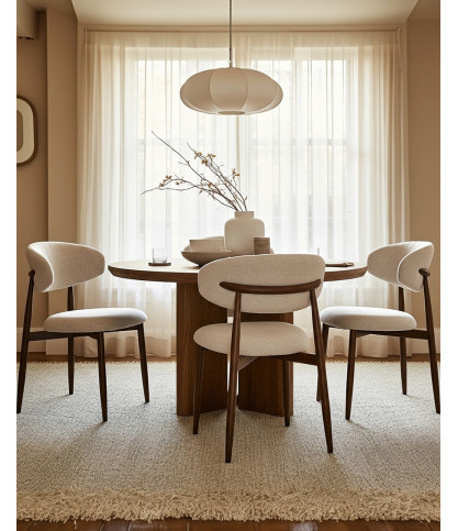 Kerin - Fabric chair with metal legs