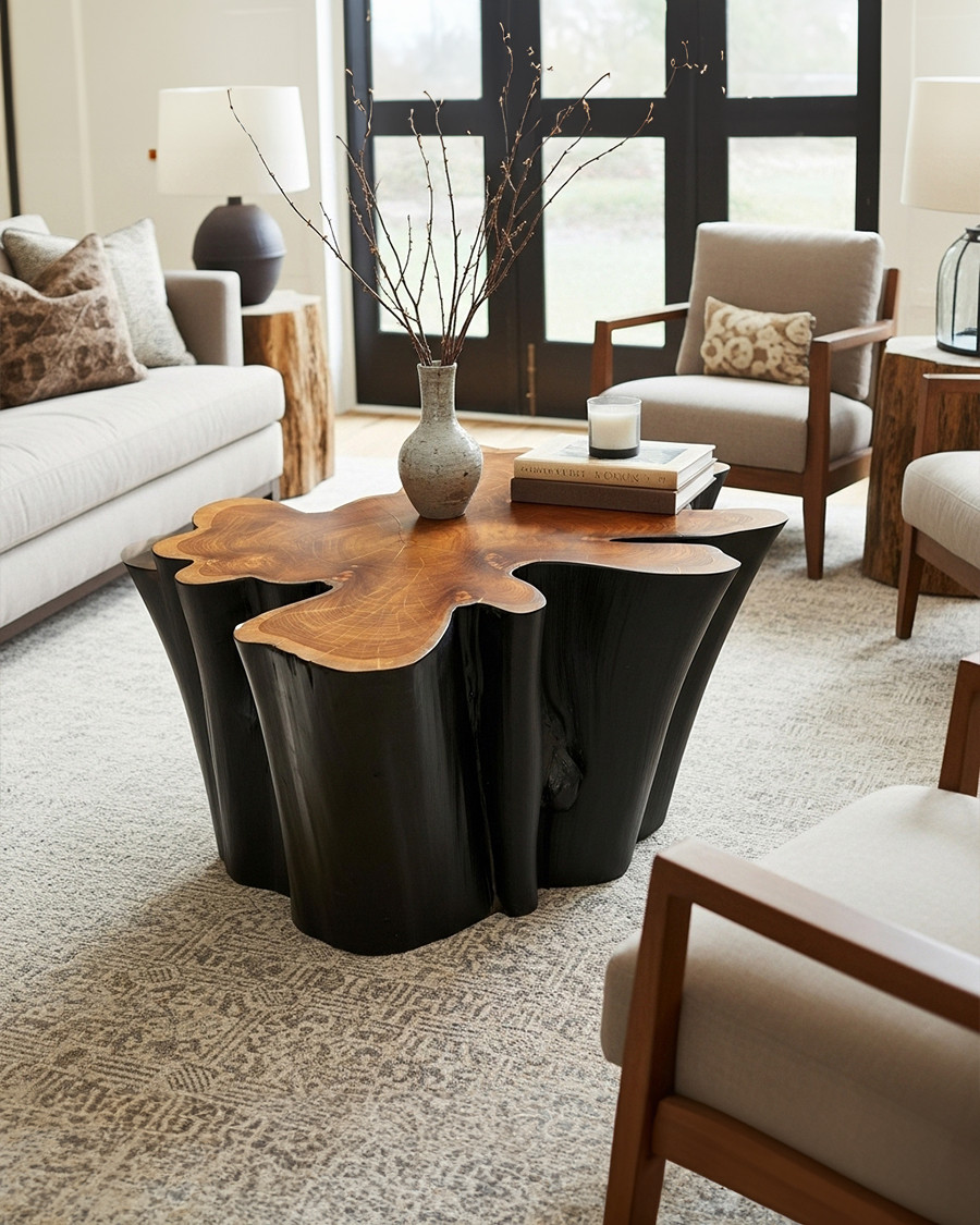 Timberly - Table basse en bois massif