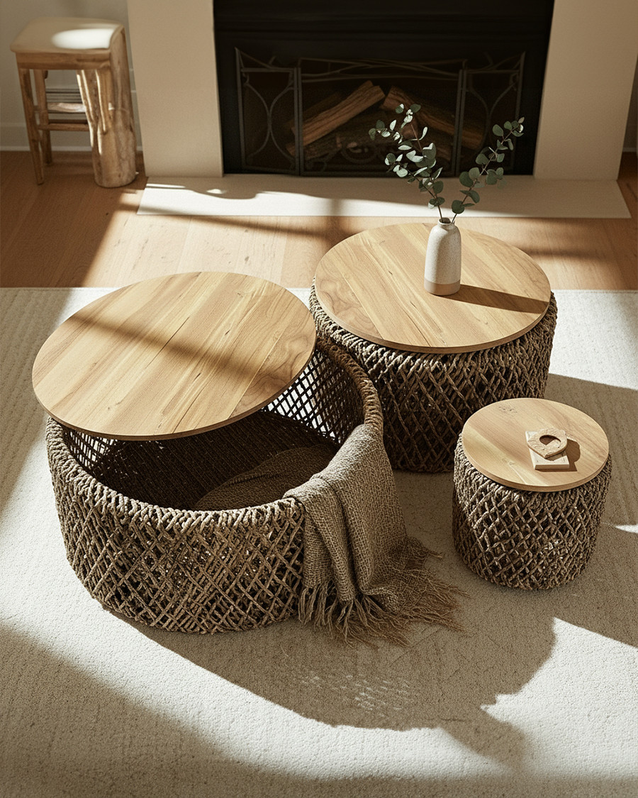 Yuda - Lot de trois tables...