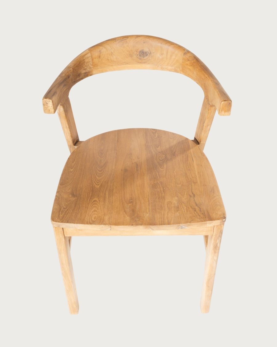 Aro - Lot de 2 Chaises de Salle à Manger en Bois Massif de Teck