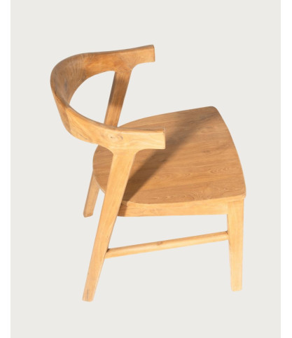 Aro - Lot de 2 Chaises de Salle à Manger en Bois Massif de Teck