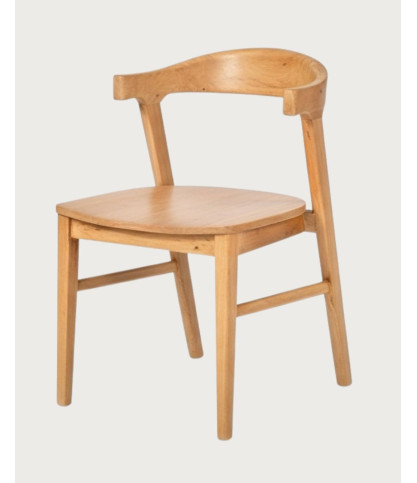 Aro - Juego de 2 sillas de comedor de madera maciza de teca