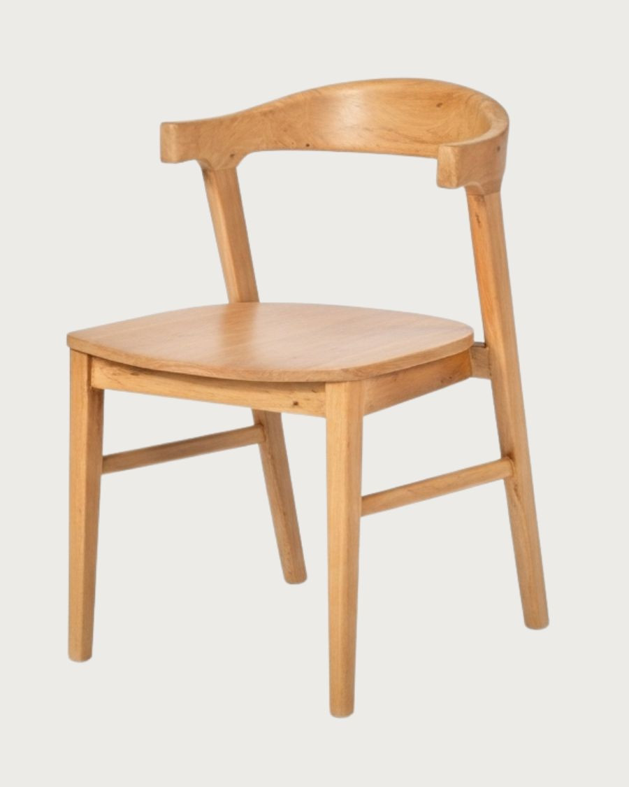 Aro - LSet of 2 Solid Teak Wood Dining Chairs
