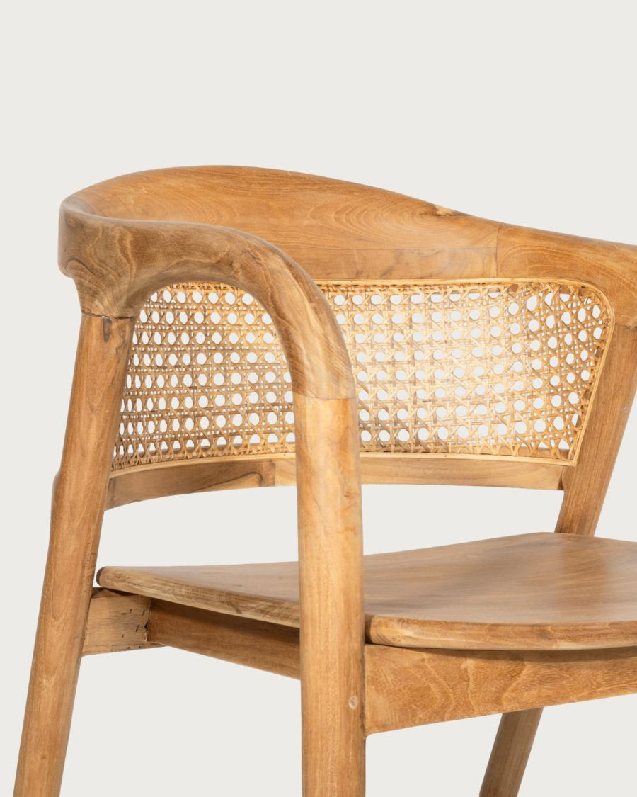 Vara: Sedia in teak e rattan
