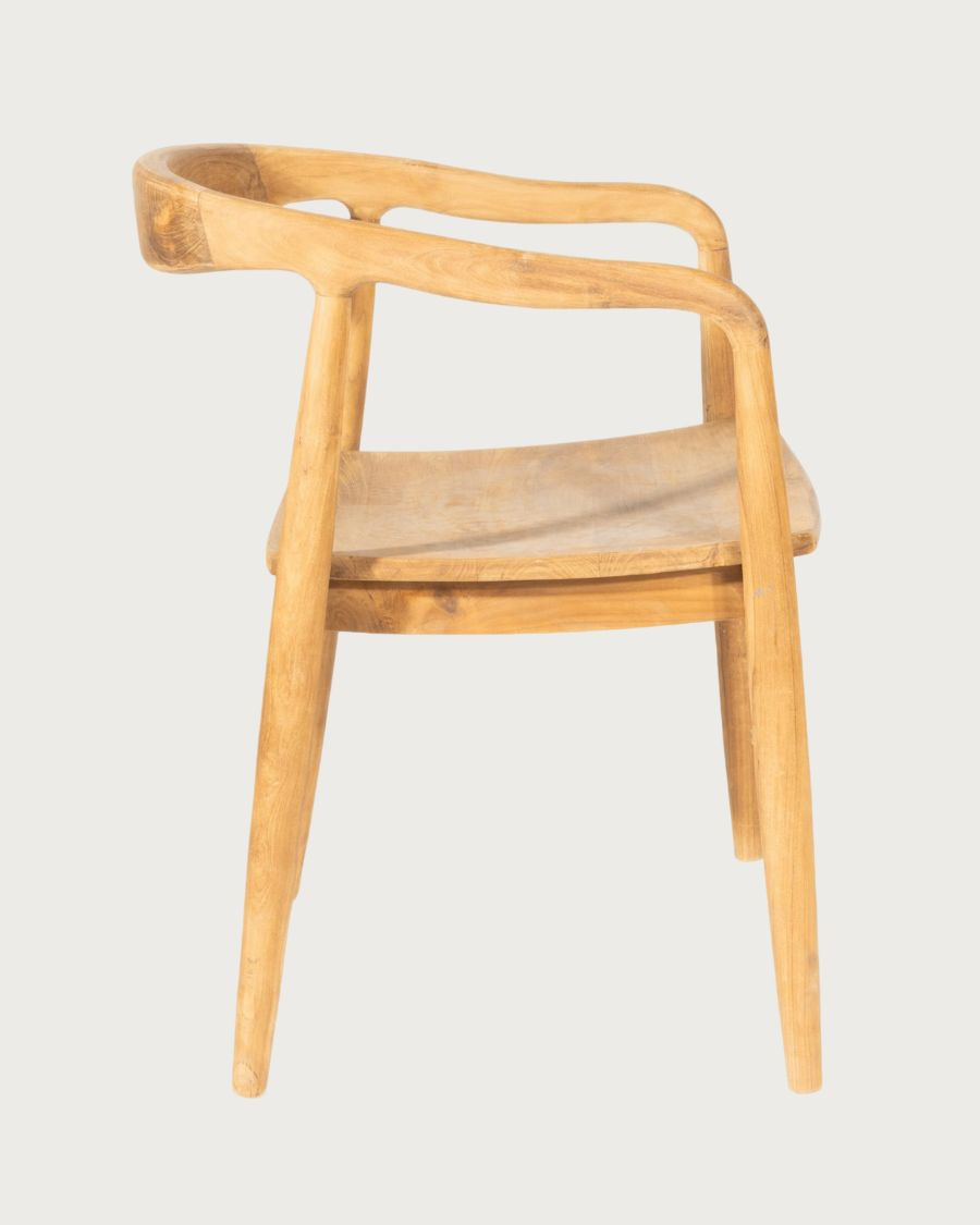 Charlie - Set van 2 Scandinavische stoelen van massief teakhout