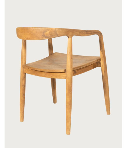 Charlie - Lot de 2 chaises scandinaves en teck massif