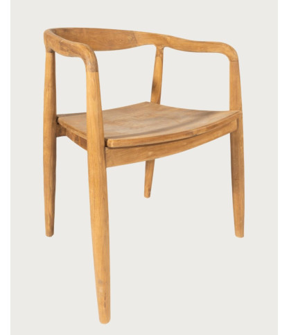 Charlie - Set van 2 Scandinavische stoelen van massief teakhout