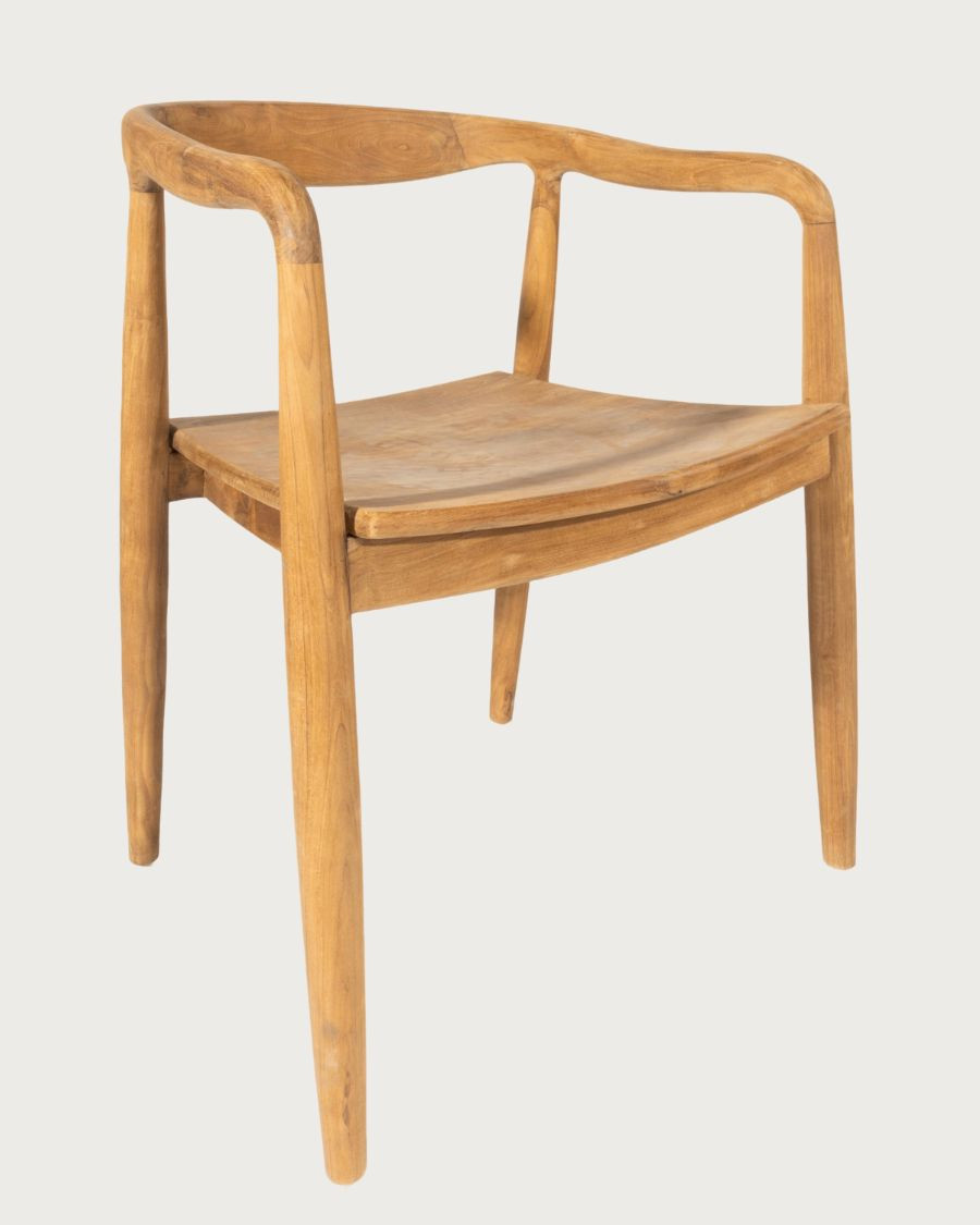 Charlie - Lot de 2 chaises scandinaves en teck massif