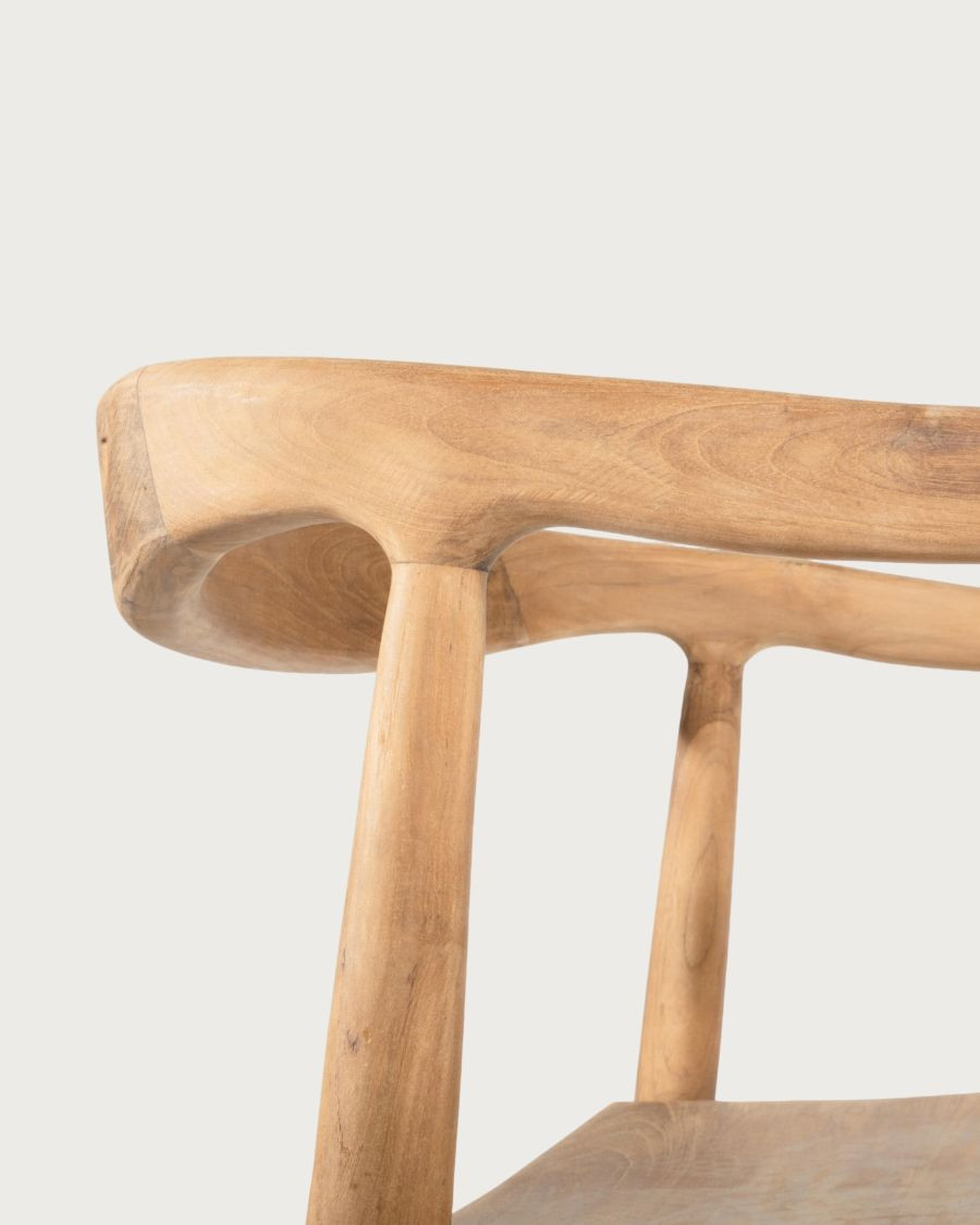 Charlie - Lot de 2 chaises scandinaves en teck massif