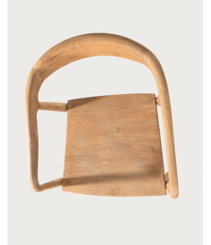 Charlie - Lot de 2 chaises scandinaves en teck massif