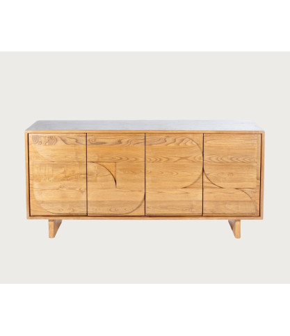 Volute - Sideboard mit 4 Türen aus massivem Teakholz