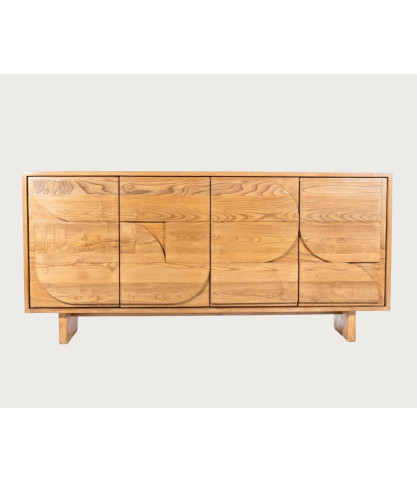 Dinda - Credenza a 4 ante in teak massello
