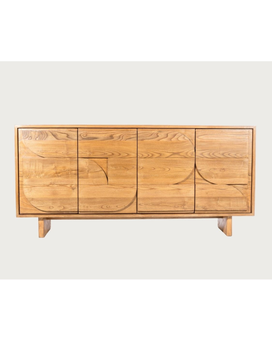Volute - Sideboard mit 4 Türen aus massivem Teakholz