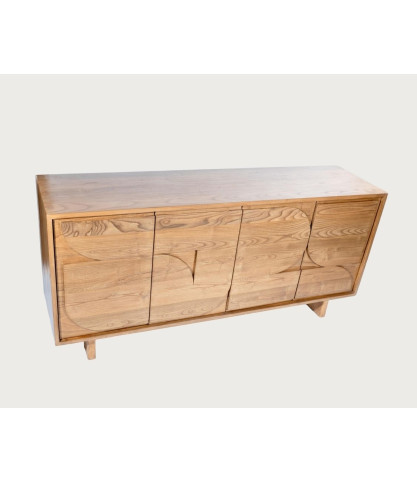 Volute - Buffet 4 portes en bois massif de Teck