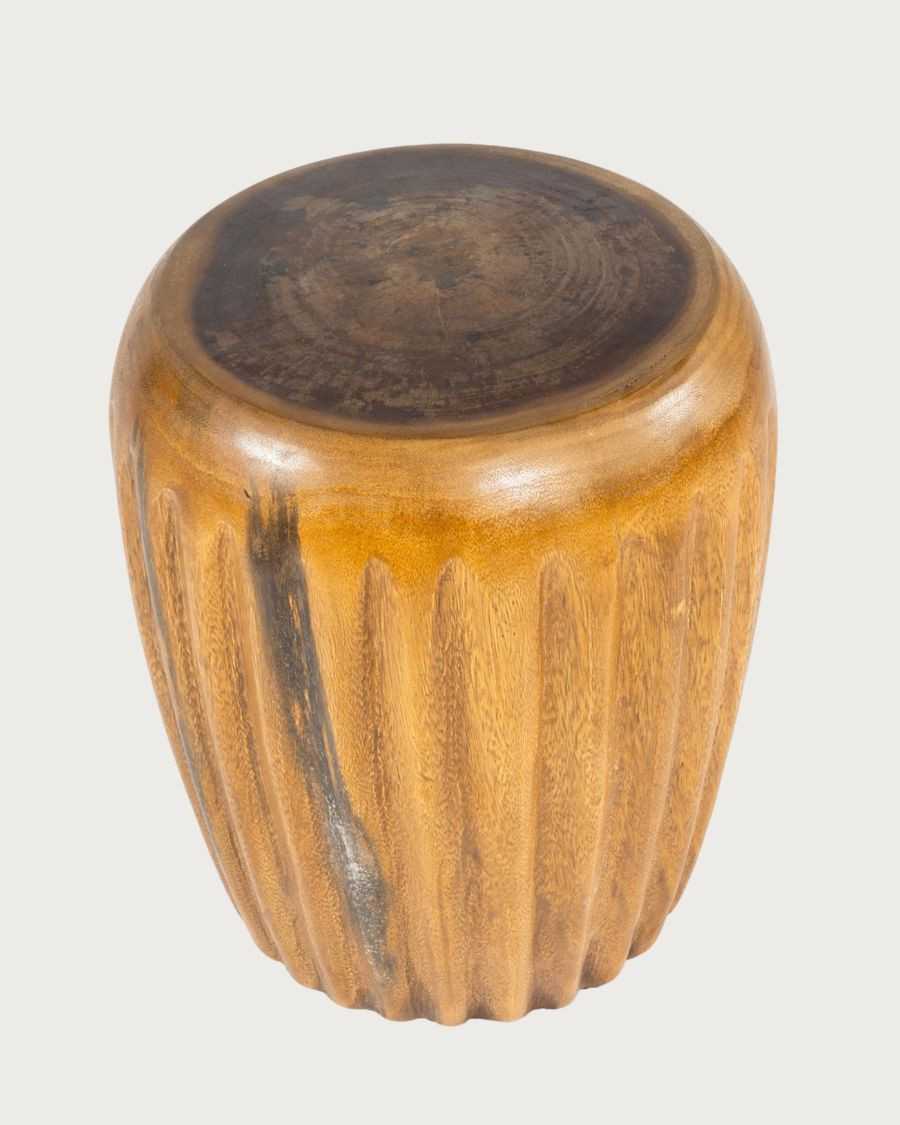 Fluted - Solid Teak Wood Side Table Fluted - Solid Teak Wood Side Table