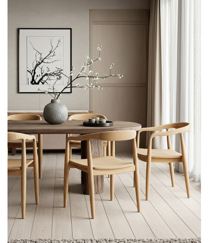 Charlie - Set van 2 Scandinavische stoelen van massief teakhout