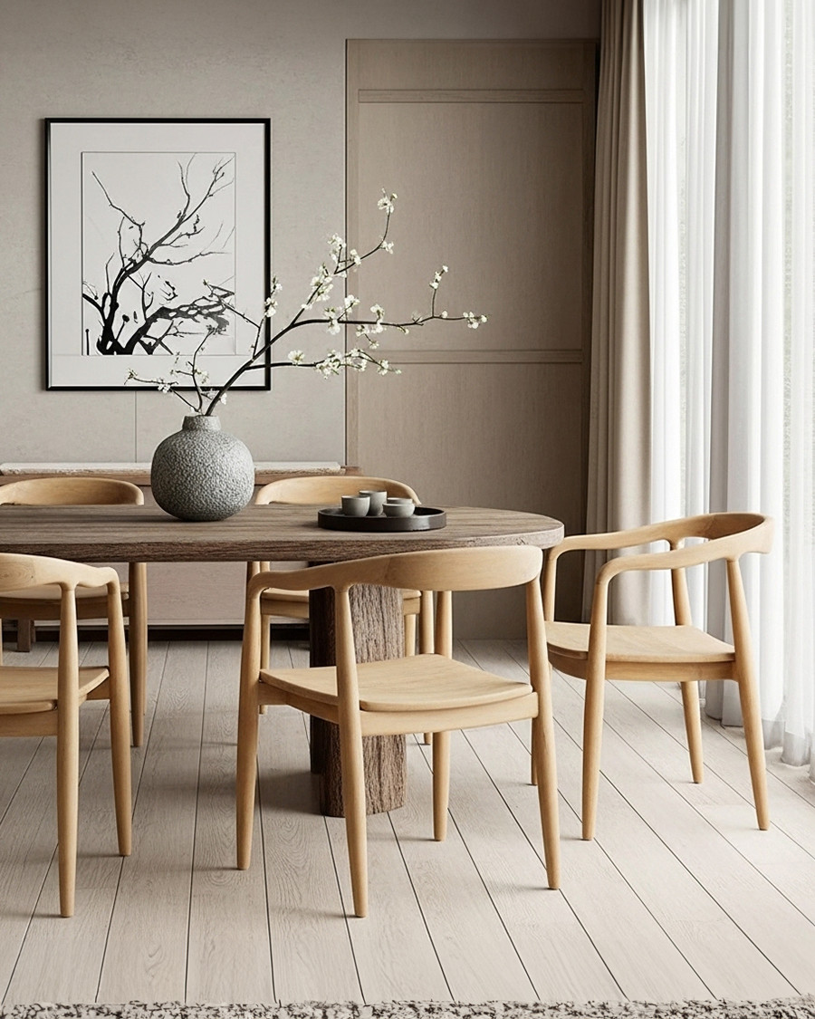 Charlie - Set of 2 Scandinavian Chairs in Solid Teak