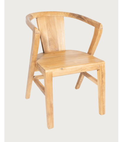 Orbe - Lot de 2 Chaises Repas en Bois Massif de Teck