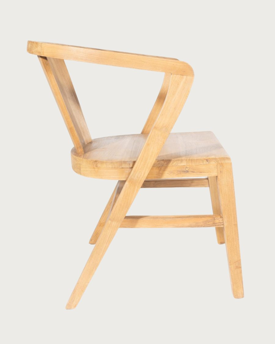 Orbe - Lot de 2 Chaises Repas en Bois Massif de Teck