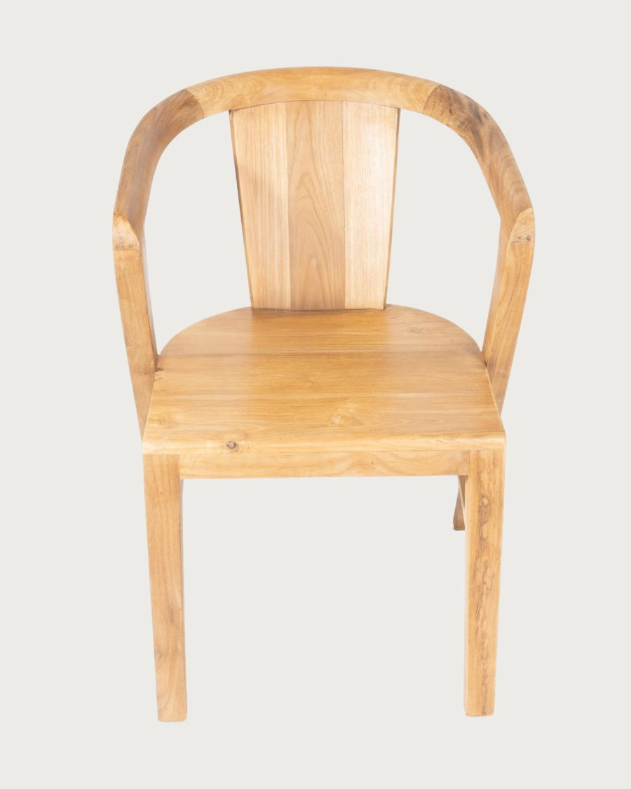 Orbe - Set van 2 massief teakhouten eetkamerstoelen